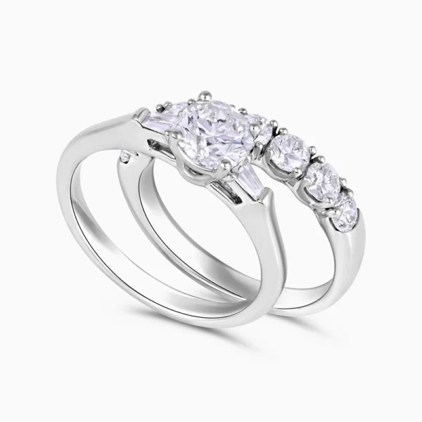 Solitaire Wedding Ring Set