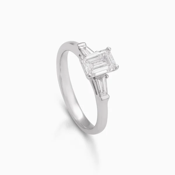 Asscher Cut Diamond Solitaire Ring