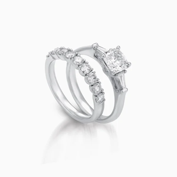 Solitaire Bridal Ring Set White
