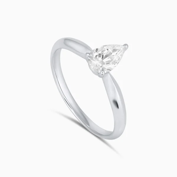 Pear Shaped Solitaire Ring