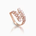 leaf Rose Gold diamond ring