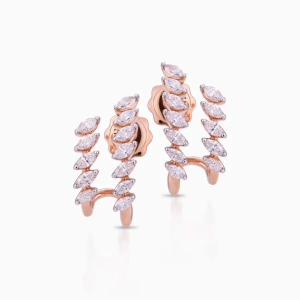 Leaf Climber Marquise rose gold