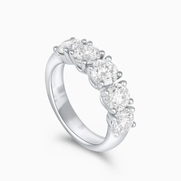 Bridal Five Stone Round Ring