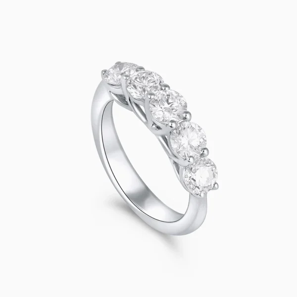 Five Stone Solitaire Ring