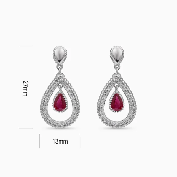 Ruby Diamond  Earrings