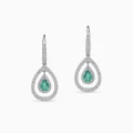 Emerald Diamond  Earring