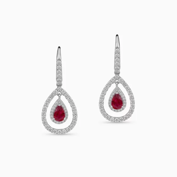 Ruby  Diamond  Earring