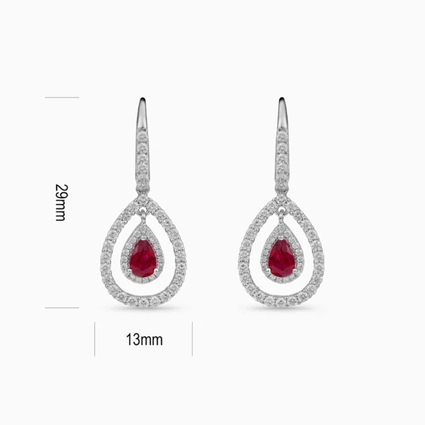 Ruby  Diamond  Earring