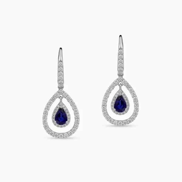 Sapphire Diamond  Earring