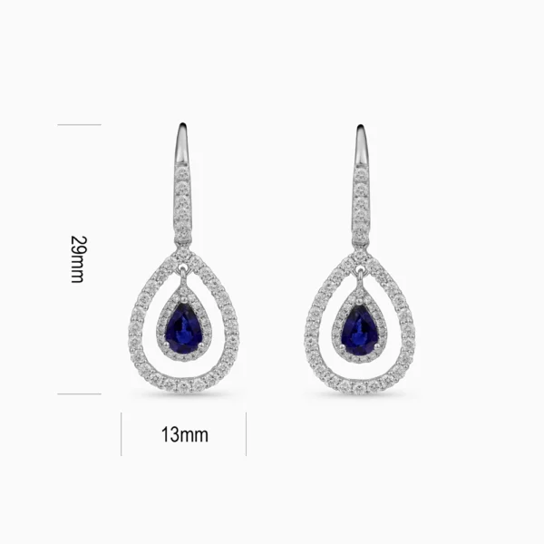 Sapphire Diamond  Earring