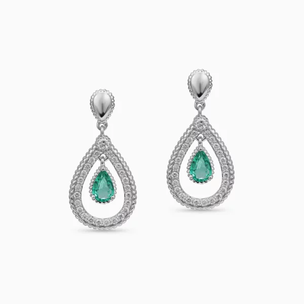 Emerald Diamond  Earring