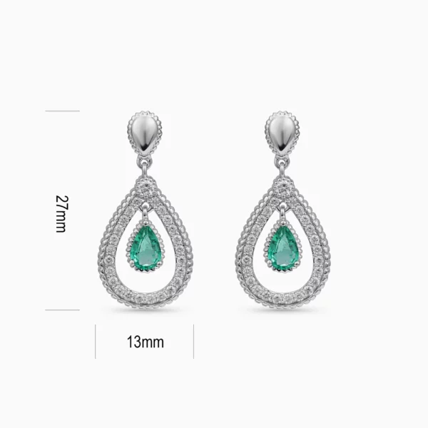 Emerald Diamond  Earring