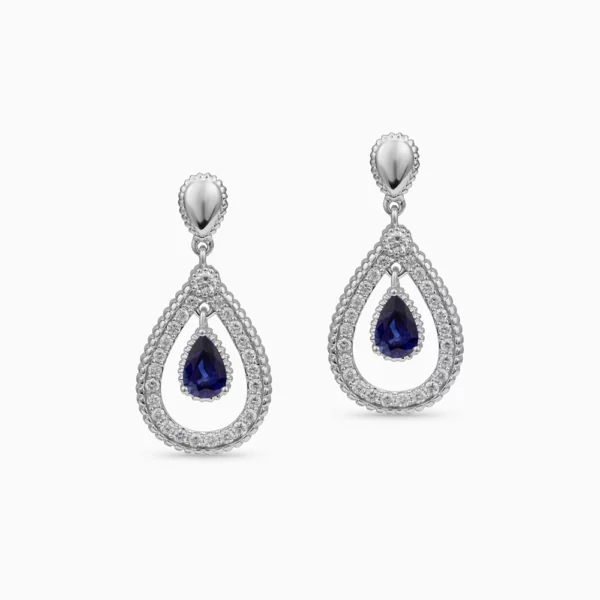 Sapphire Diamond  Earring