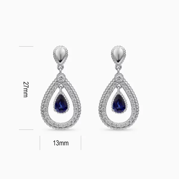 Sapphire Diamond  Earring