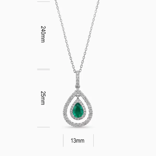 Emerald Diamond  Necklace