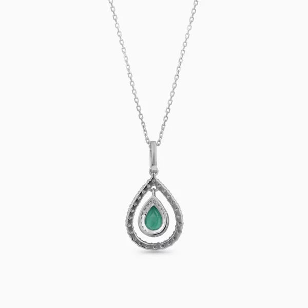 Emerald Diamond  Necklace