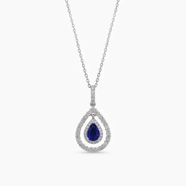 Sapphire Diamond  Necklace