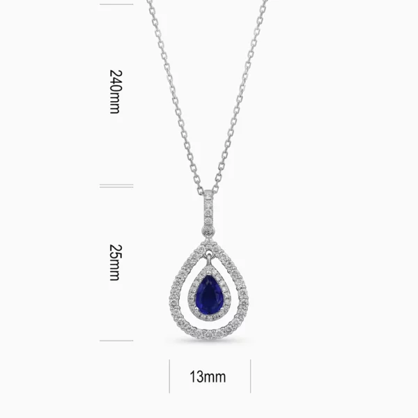 Sapphire Diamond  Necklace