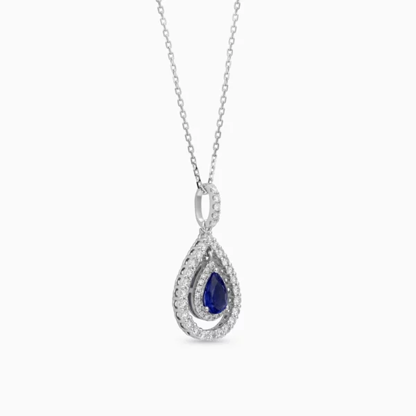 Sapphire Diamond  Necklace
