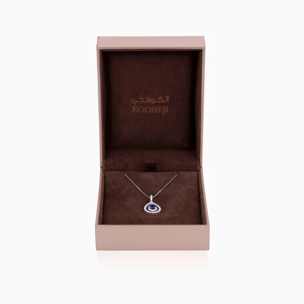 Sapphire Diamond  Necklace