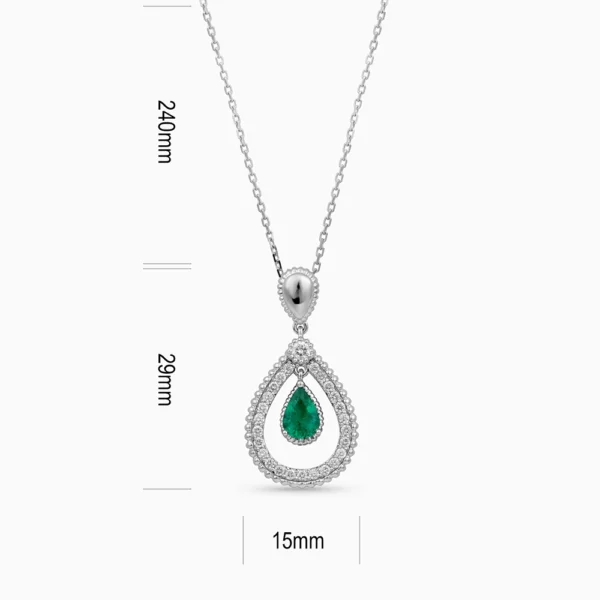 Emerald Diamond  Necklace