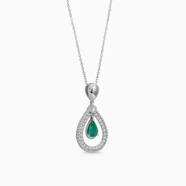 Emerald Diamond  Necklace