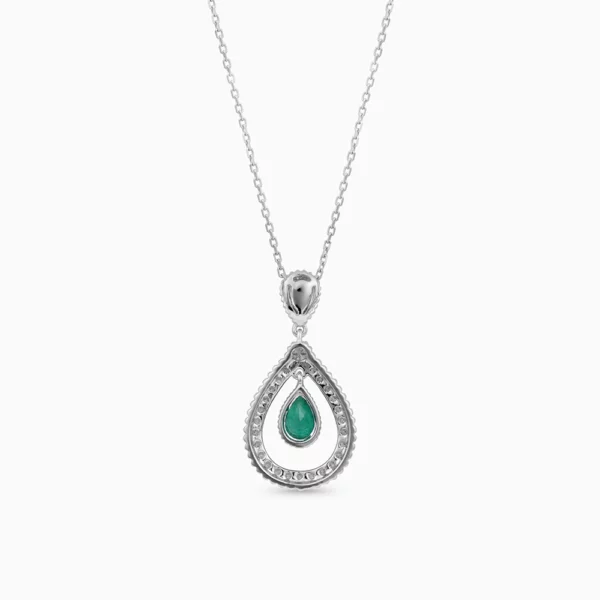 Emerald Diamond  Necklace